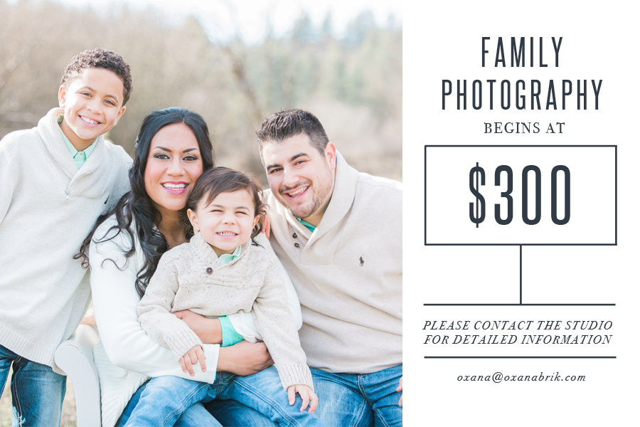 family photography pricing