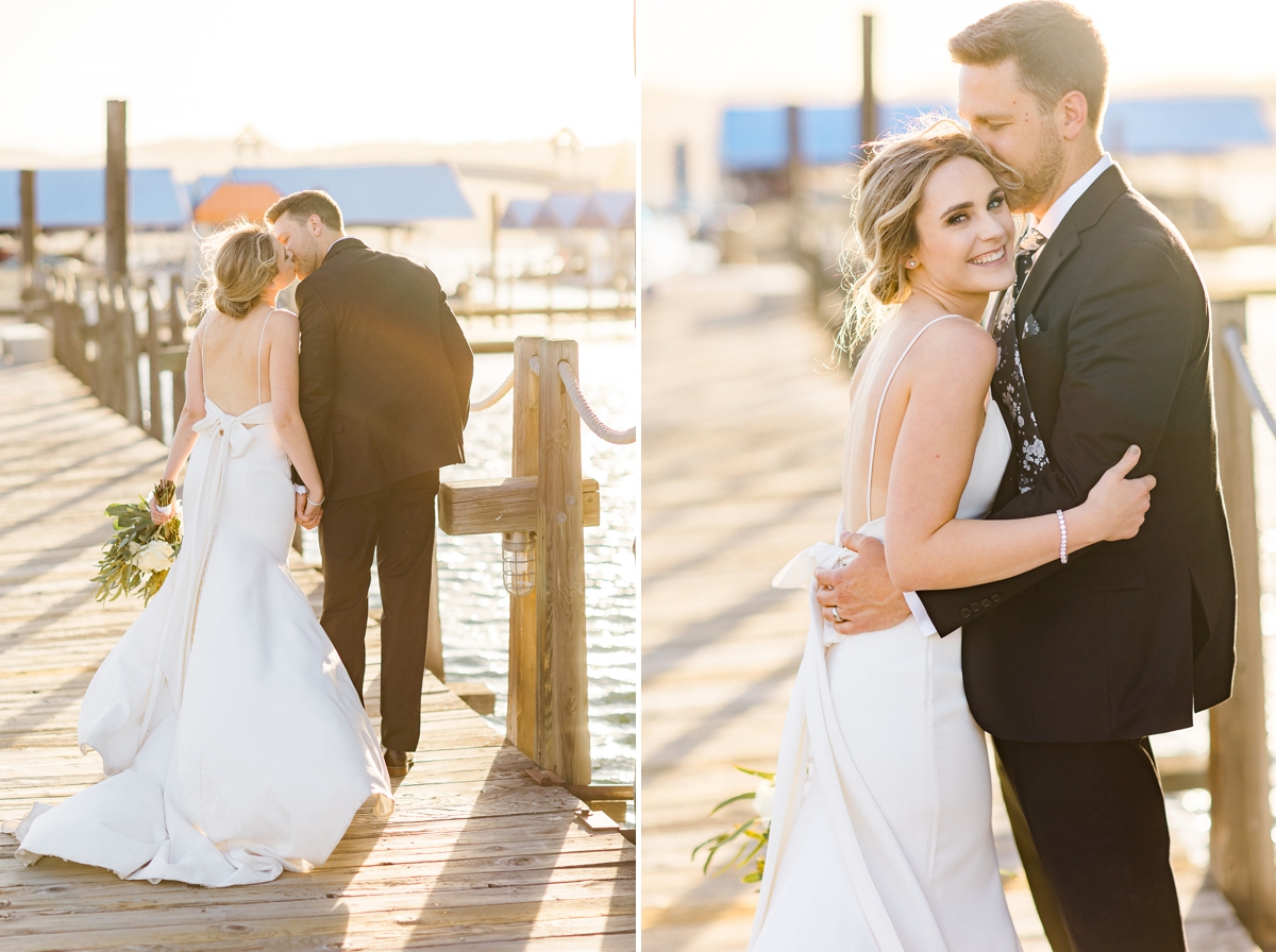 CDA wedding photos on the docks