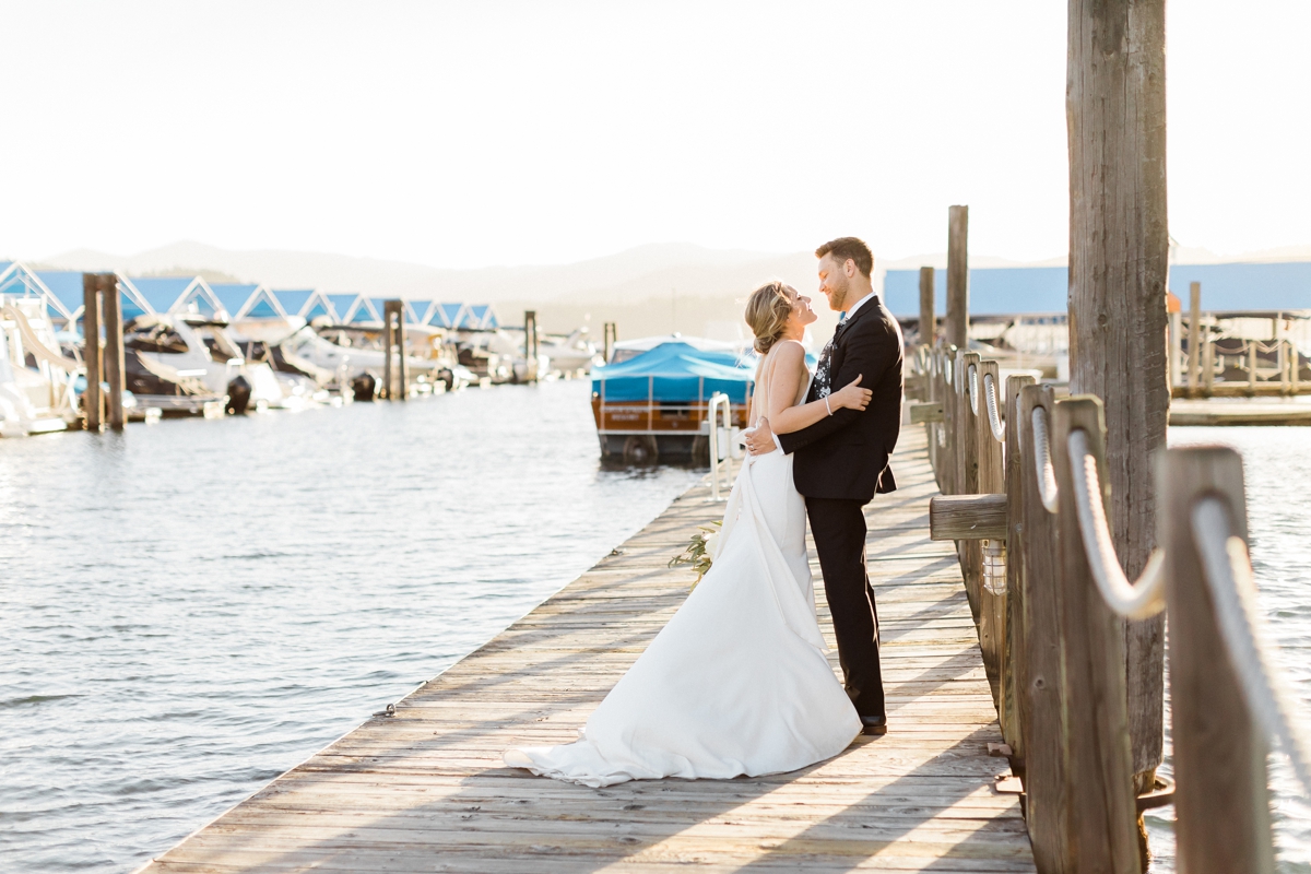 CDA wedding photos on the docks
